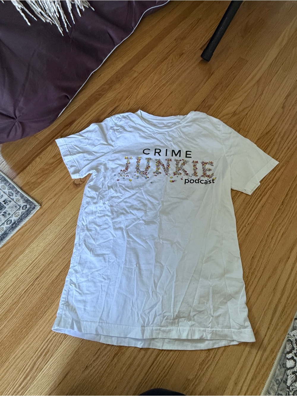 Crime Junkie Podcast White Graphic Tee